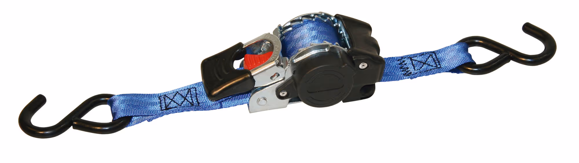 Sangle d'arrimage automatique av enrouleur 25mm X 1,8m, bleu