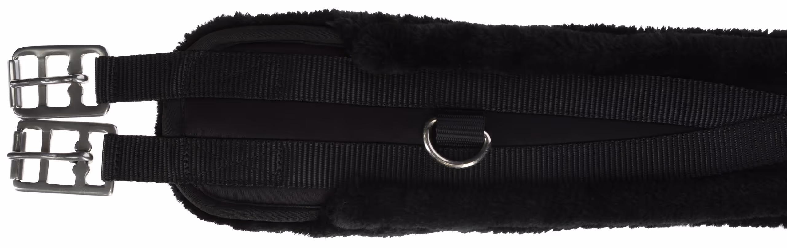 Sangle de selle avec polaire noire, 130 cm