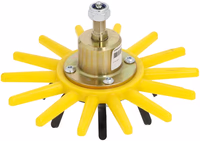 Sarcloir à doigt Jaune Ø250 mm avec palier