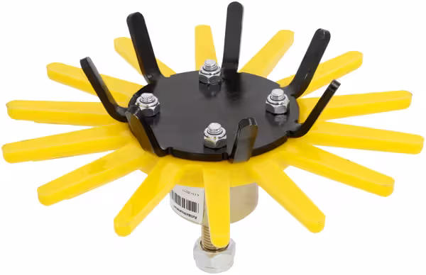 Sarcloir à doigt Jaune Ø250 mm avec palier