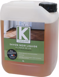 Savon noir liquide à l'huile de lin - lot de 4 bidons de 5L