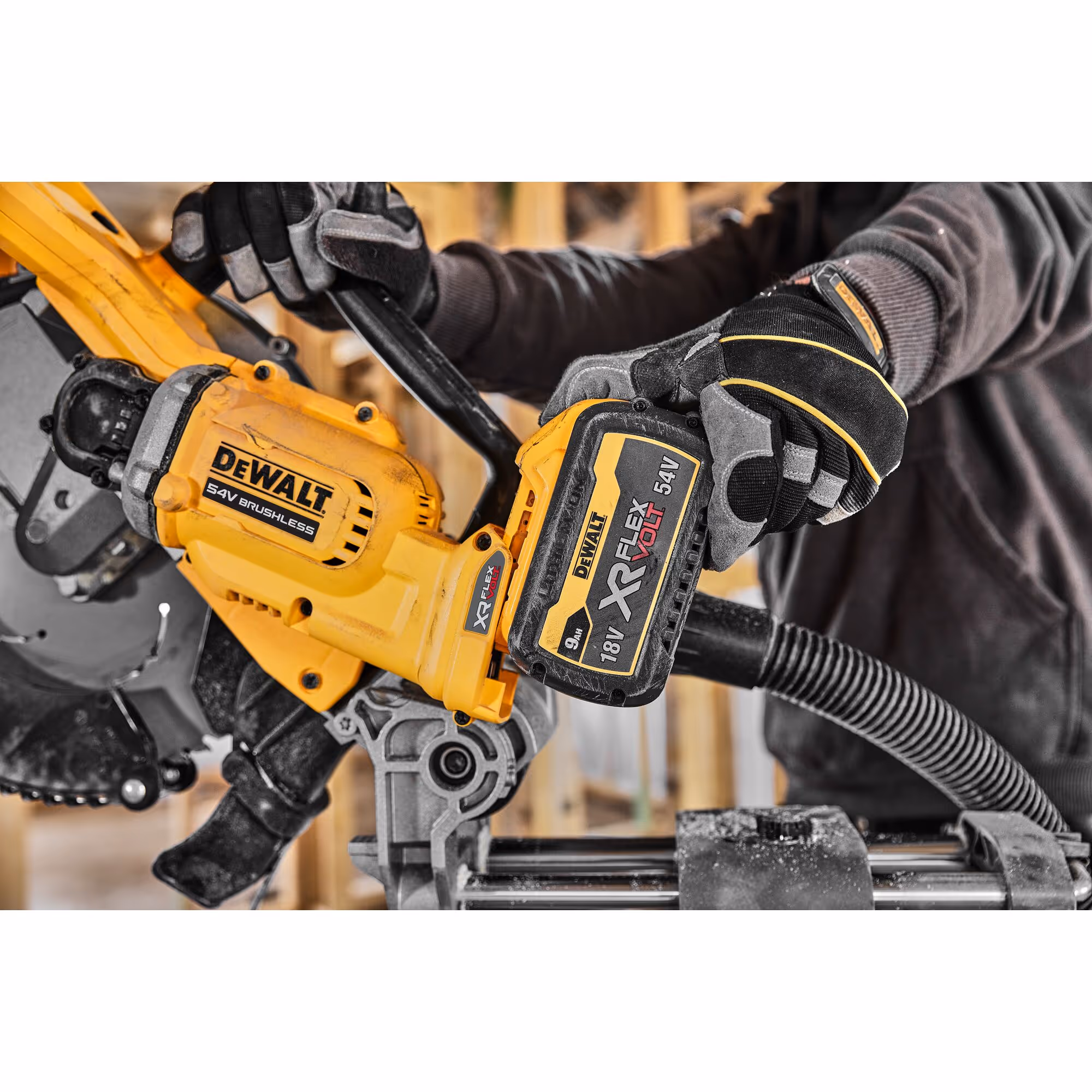 Scie à onglets XR FLEXVOLT 54V 3Ah Li-Ion Brushless 305 mm avec batterie