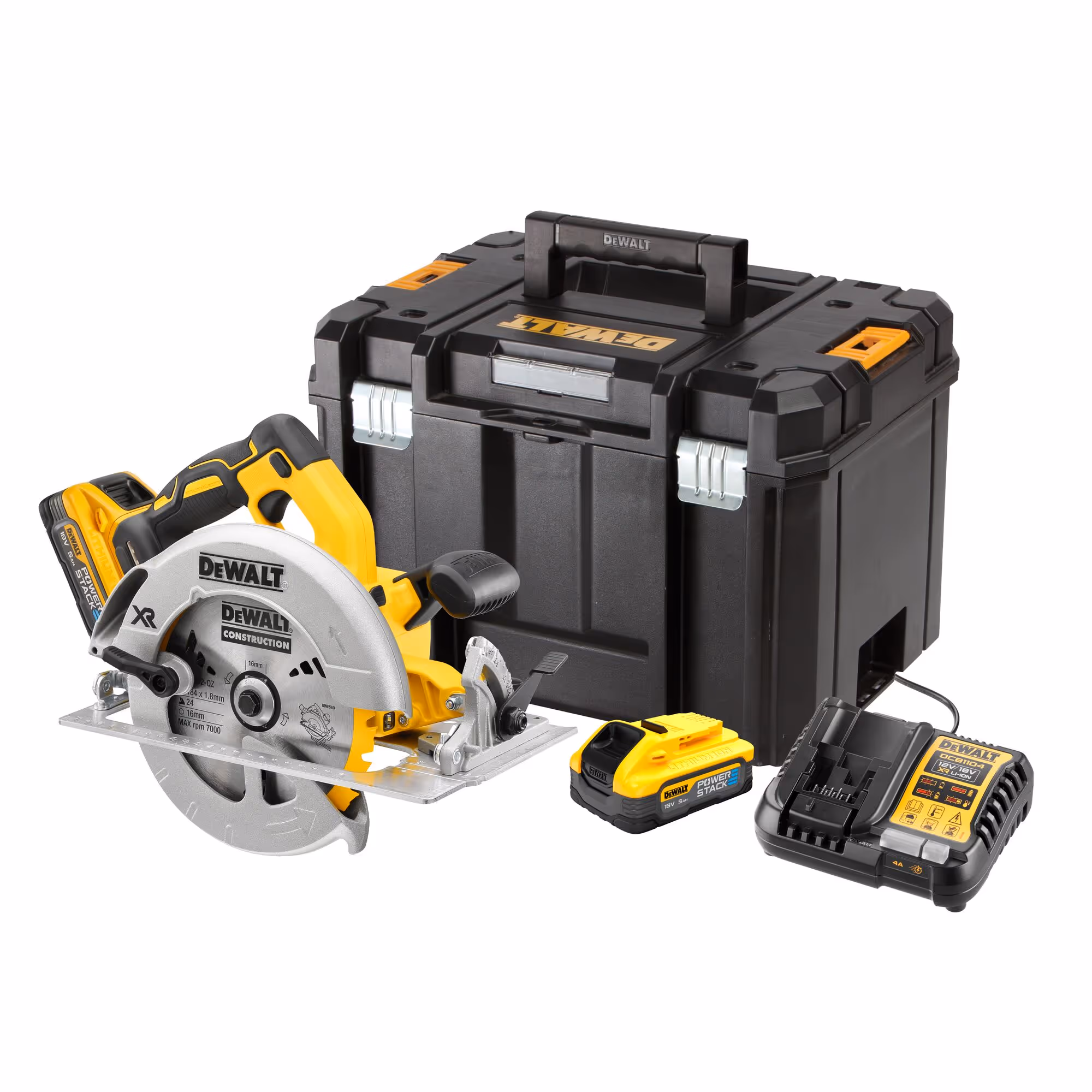 Scie circulaire XR 18V 5Ah Li-Ion Brushless 184 mm - POWERSTACK avec batteries
