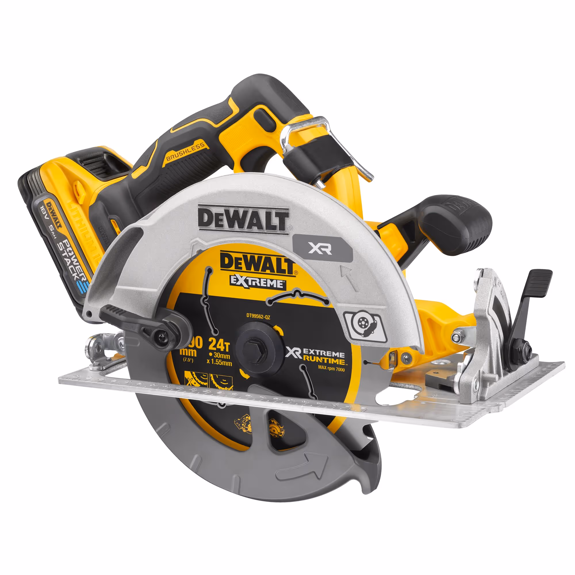 Scie circulaire XR 18V ADVANTAGE 5Ah Li-Ion Brushless 190 mm - POWERSTACK avec baterries