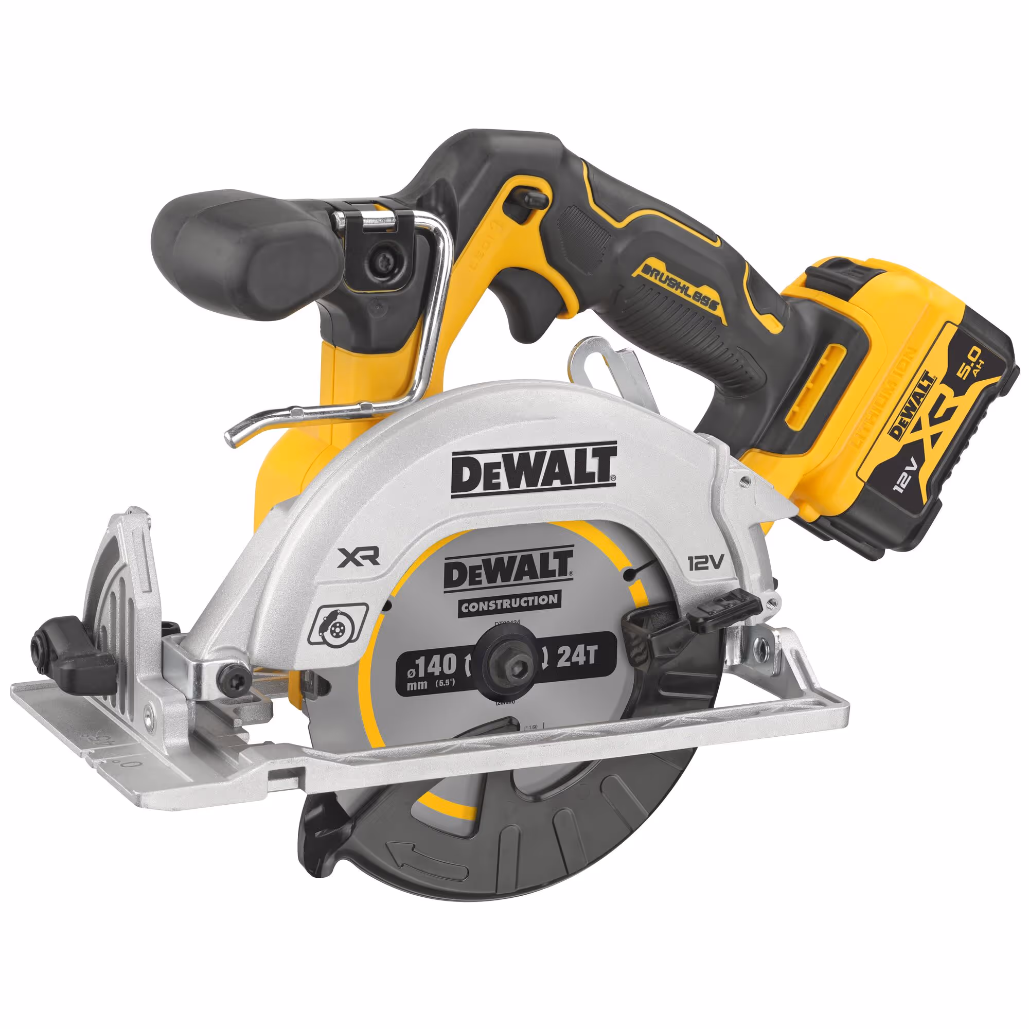 Scie circulaire XR 12V 5Ah Li-Ion Brushless 140 mm avec batteries