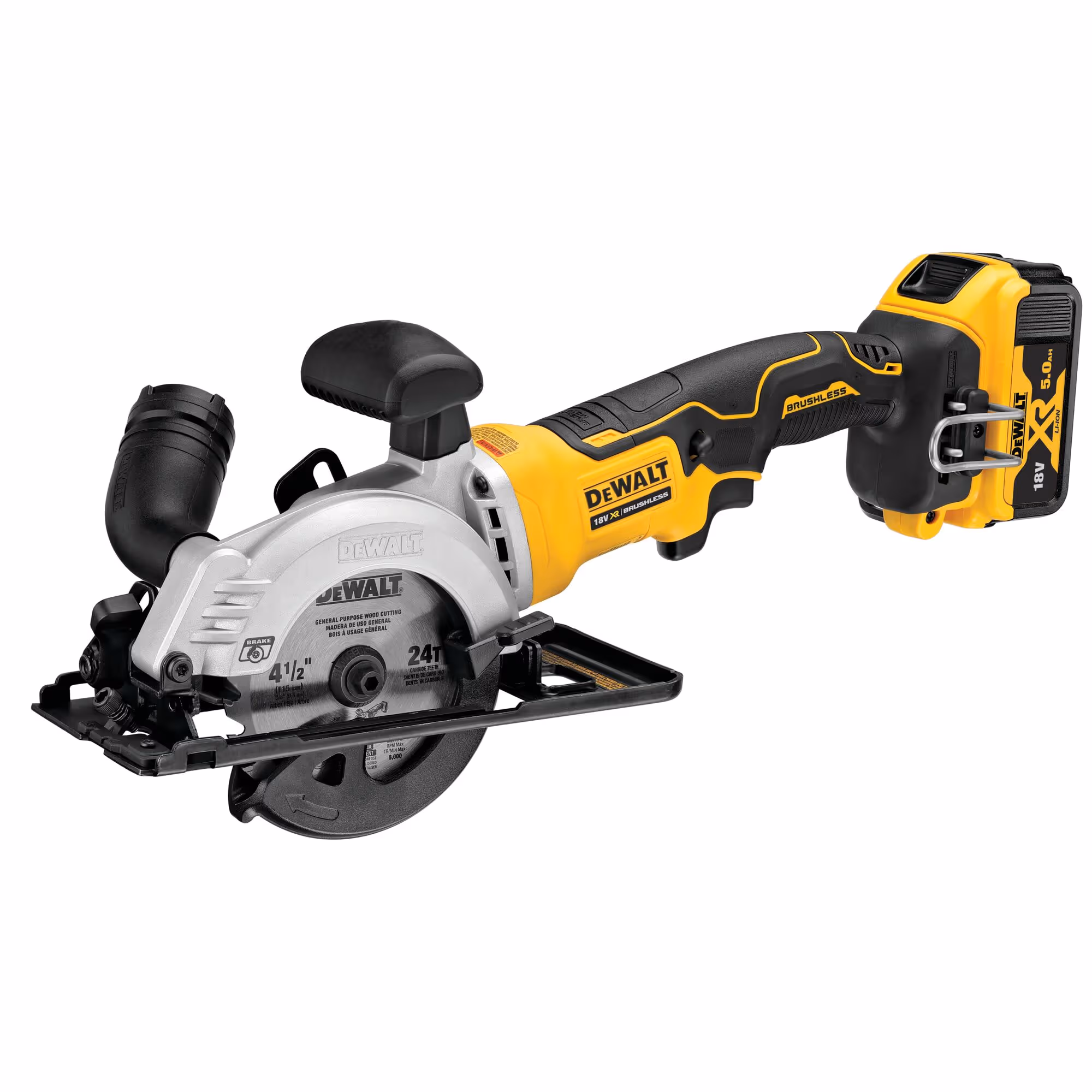 Scie circulaire XR 18V 5Ah Li-Ion Brushless 115 mm avec batteries