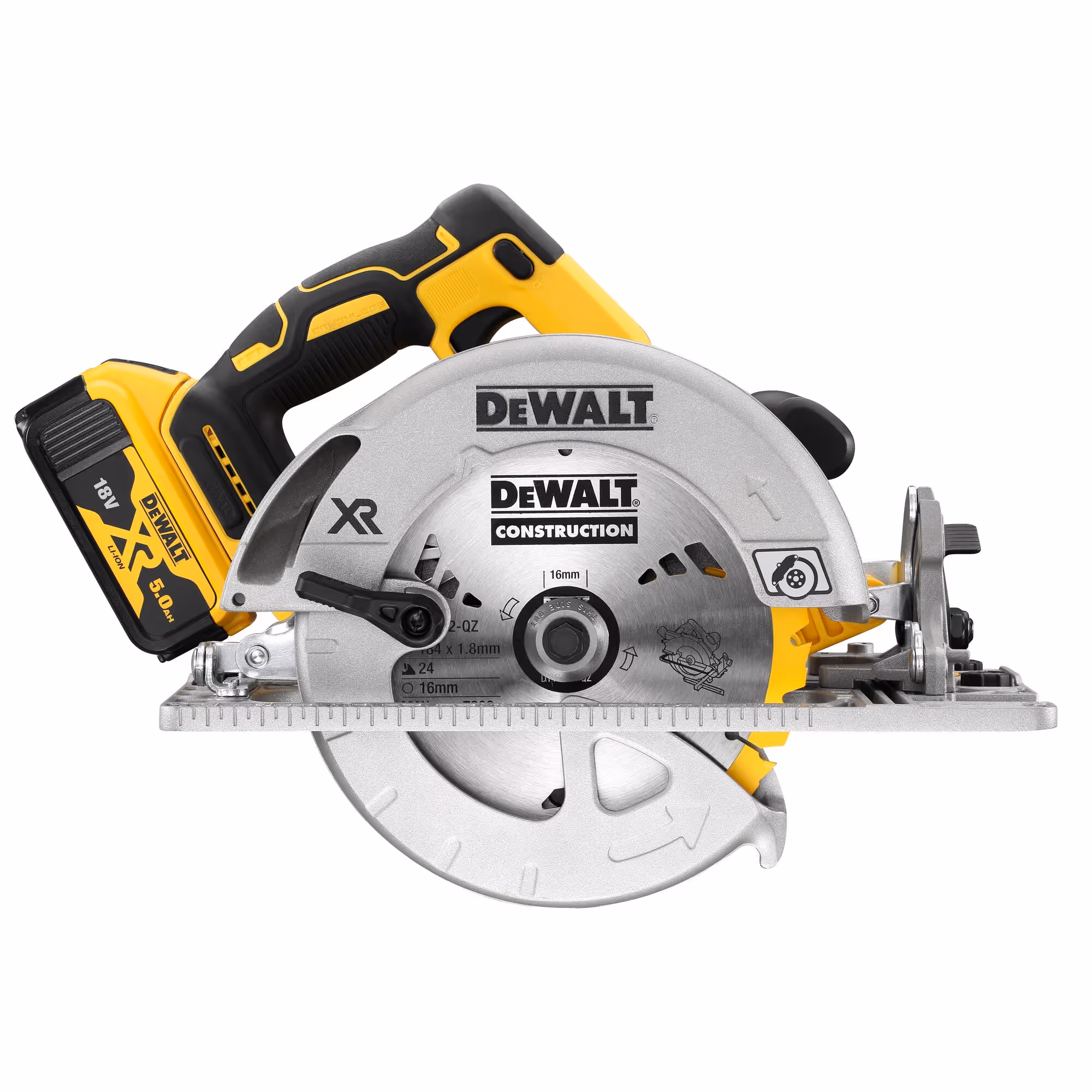 Scie circulaire XR 18V 5Ah Li-Ion Brushless 184 mm - avec batteries