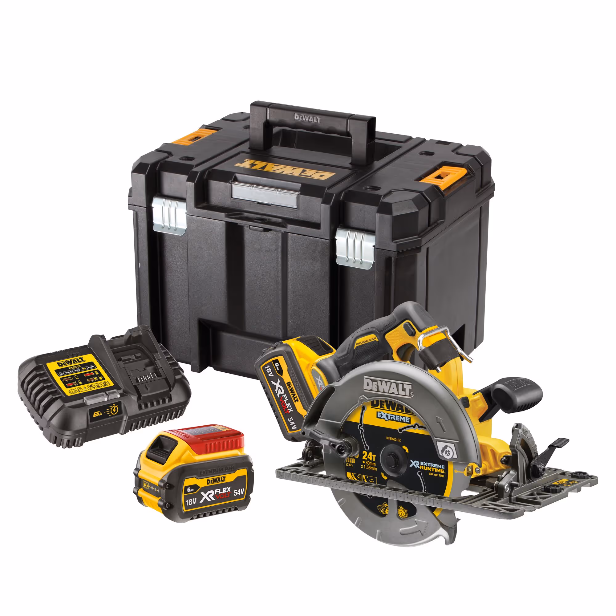 Scie circulaire XR FLEXVOLT 54V 2Ah Li-Ion Brushless 190 mm avec batteries