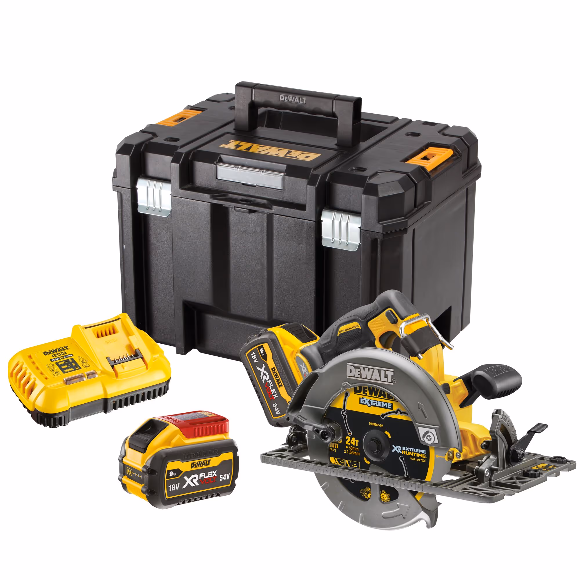 Scie circulaire XR FLEXVOLT 54V 3Ah Li-Ion Brushless 190 mm avec batteries