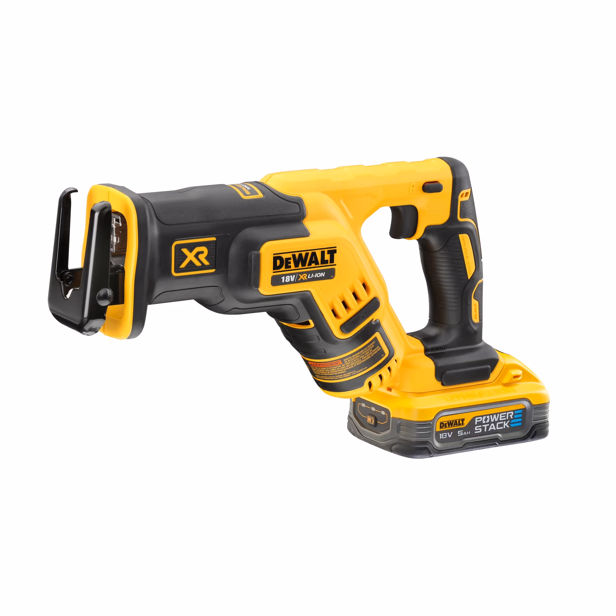 Scie sabre Compacte XR 18V 5Ah Li-Ion Brushless - POWERSTACK avec batteriesScie sabre Compacte XR 18V 5Ah Li-Ion Brushless - POWERSTACK avec batteries