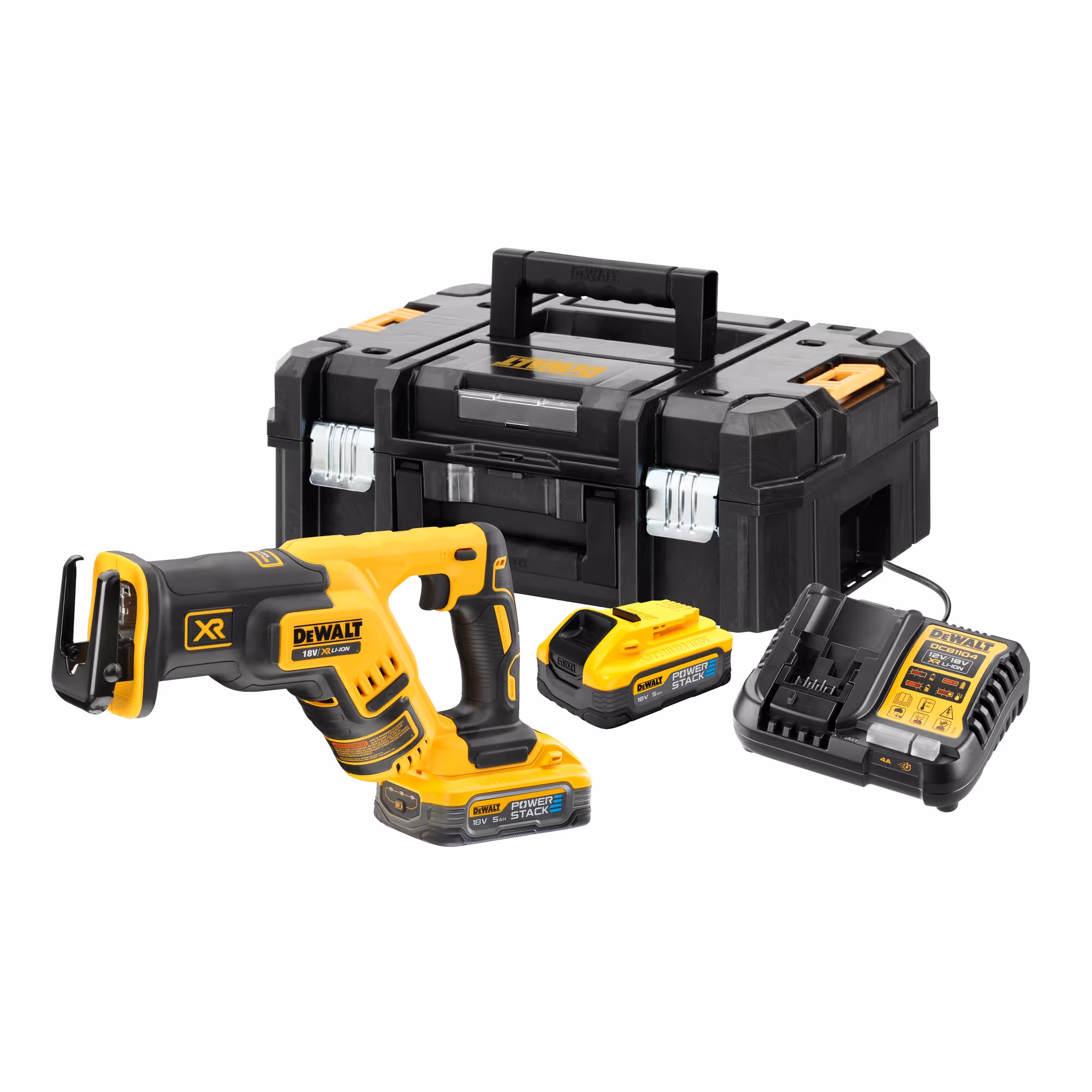 Scie sabre Compacte XR 18V 5Ah Li-Ion Brushless - POWERSTACK avec batteriesScie sabre Compacte XR 18V 5Ah Li-Ion Brushless - POWERSTACK avec batteries
