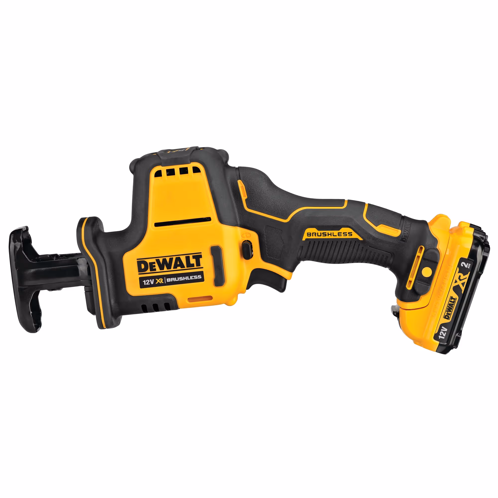 Scie sabre Compacte XR 12V 2Ah Li-Ion Brushless avec batteries