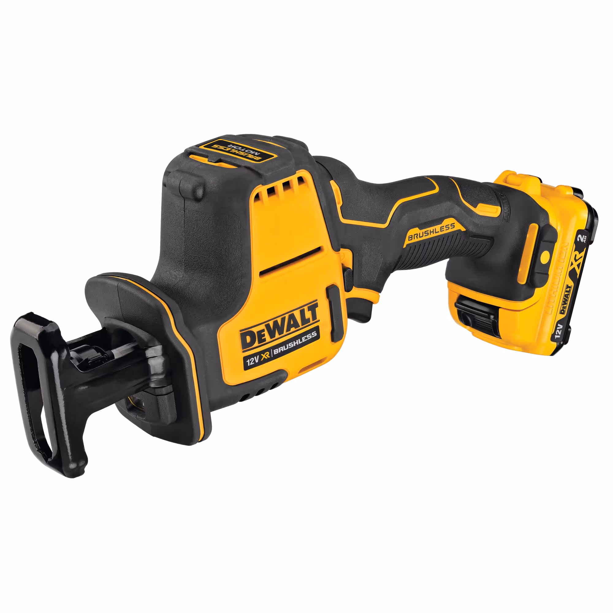 Scie sabre Compacte XR 12V 2Ah Li-Ion Brushless avec batteries
