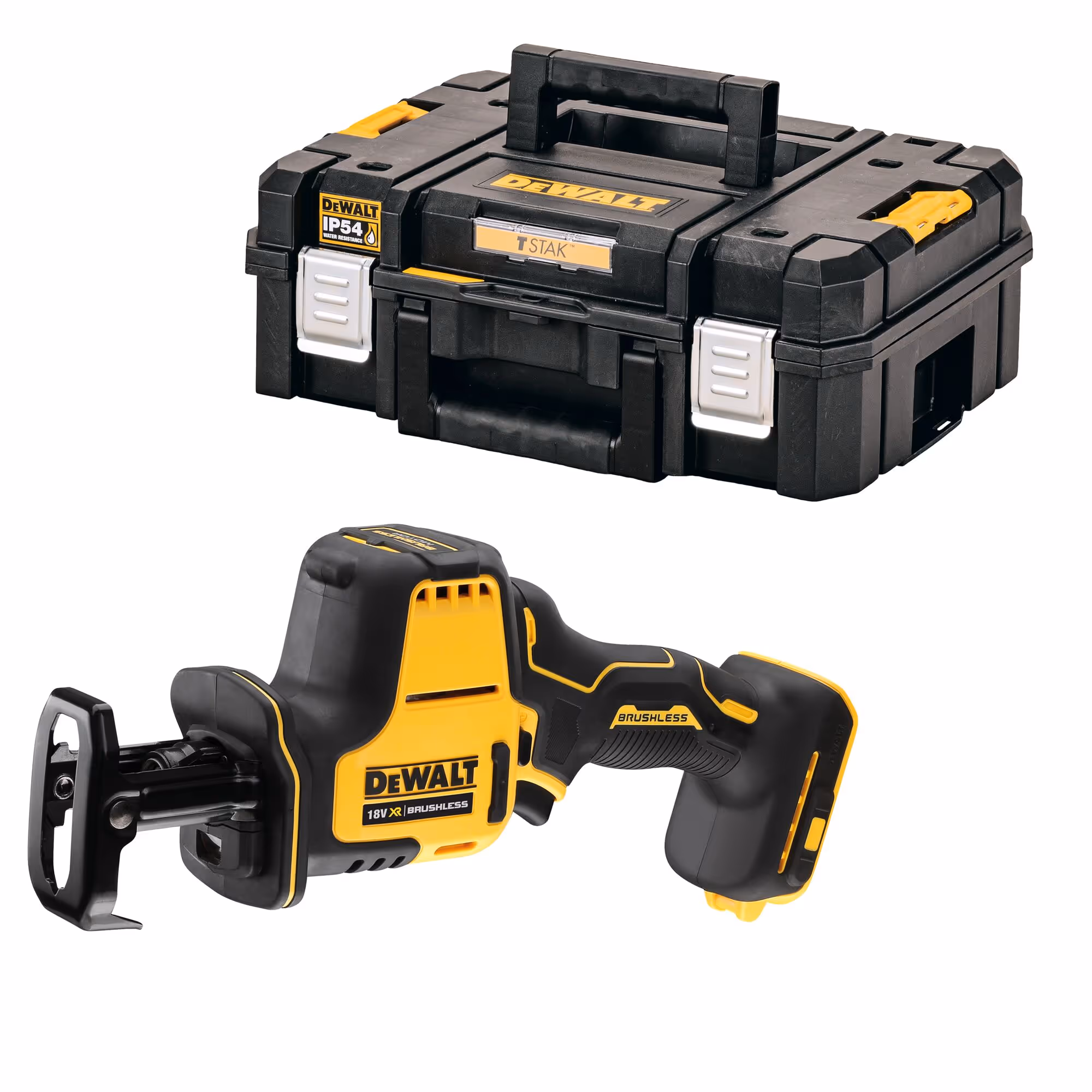 Scie sabre compacte XR 18V BRUSHLESS - Produit sans batterie ni chargeur, en coffret Tstak