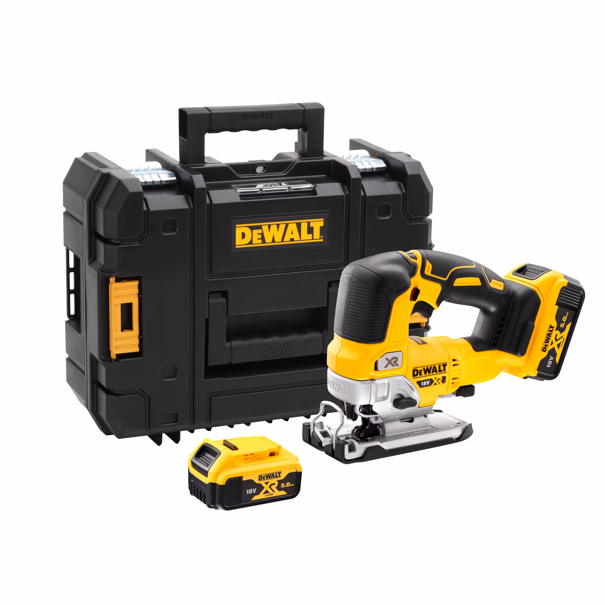 Scie sauteuse à poignée supérieure XR 18V 5Ah Li-Ion Brushless avec batteries