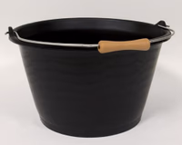 Seau 15l noir gradue anse+poignee