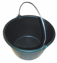 Seau 16l vert avec fond arrond