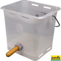 Seau à tétine 13 L transparent, avec tétine souple et raccord sphérique