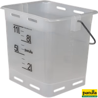 Seau à tétine 13 l transparent sans tétine ni soupape