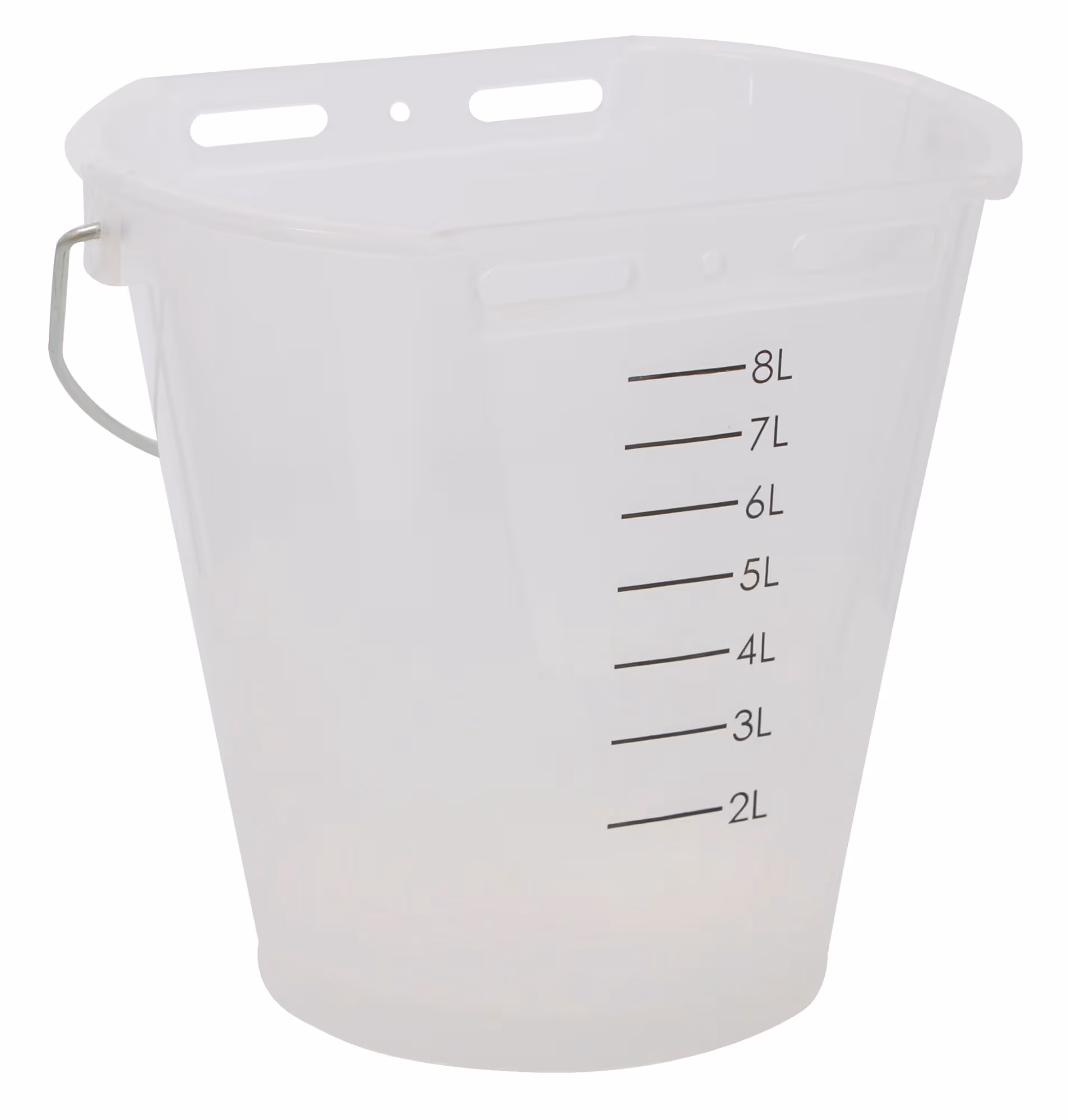 Seau à veau blanc transparent sans accessoires