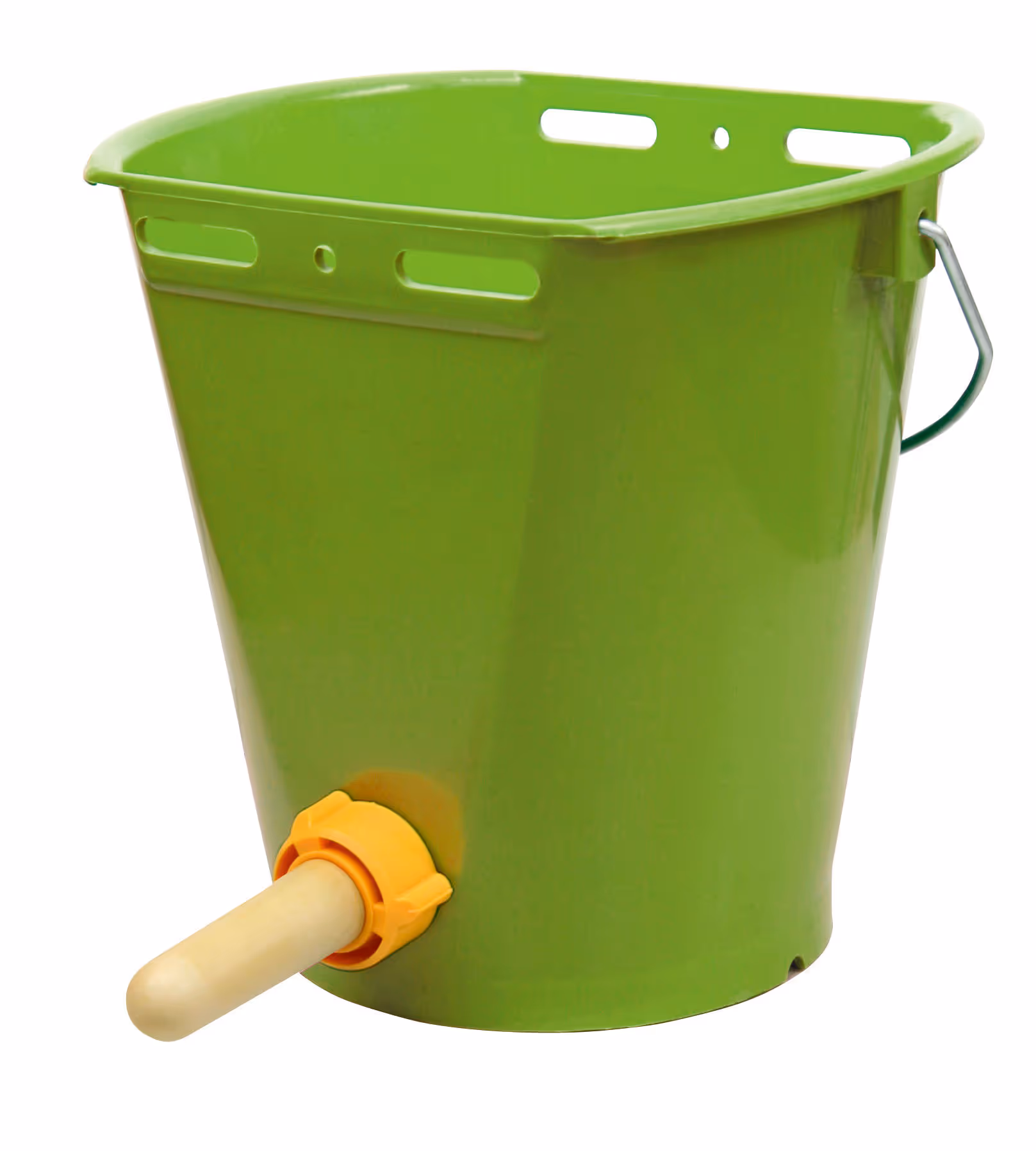 Seau à veau vert, clapet, 8L, 5pcs