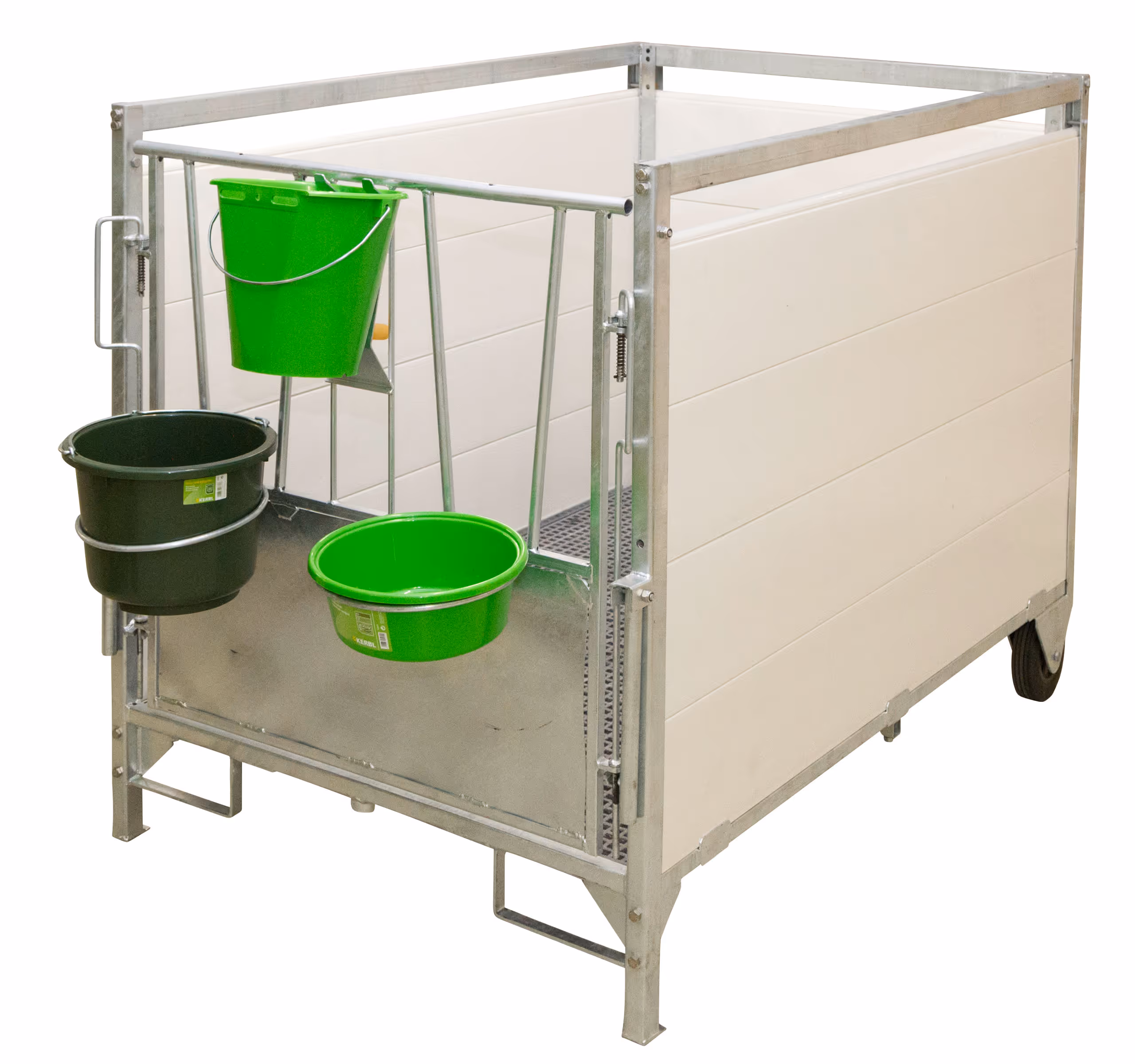 Seau à veau vert, clapet, 8L, 5pcs