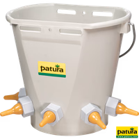 Seau-louve pour agneaux 5 places, capacité 8 l, tétines incl.