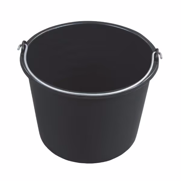 Seau 20L plastique noir