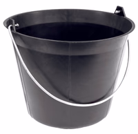 Seau 11L plastique noir