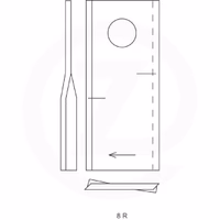 Couteau faucheuse Fella Droit 140,692 Adaptable