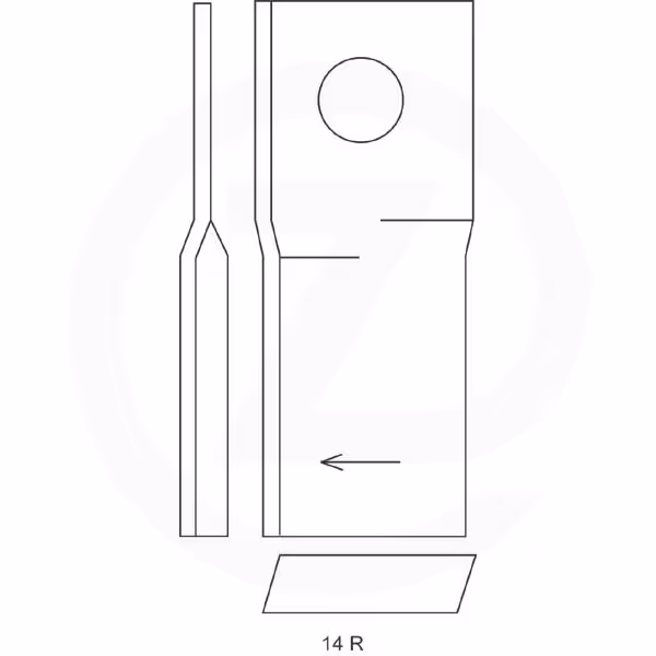 Couteau faucheuse Krone Droit 4.147.302.4 , 4.147.302.5 Adaptable