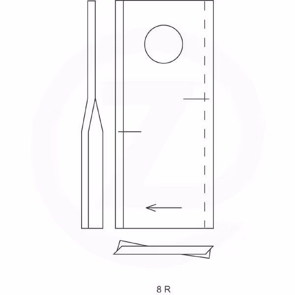 Couteau faucheuse Pöttinger Droit 434.974 , 434.978 Adaptable