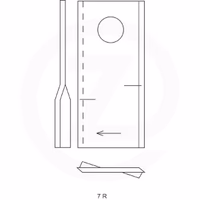 Couteau faucheuse Pöttinger Droit 570,414 Adaptable
