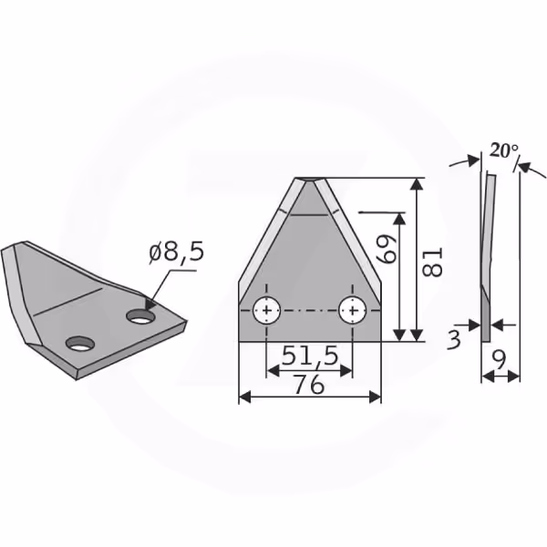 Section de désileuse Faresin Adaptable