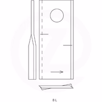 Couteau faucheuse BCS Gauche 580.29096.6 Adaptable