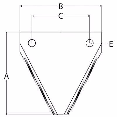 Section sous-faucillée 84x76mm Claas 0006112031 adaptable