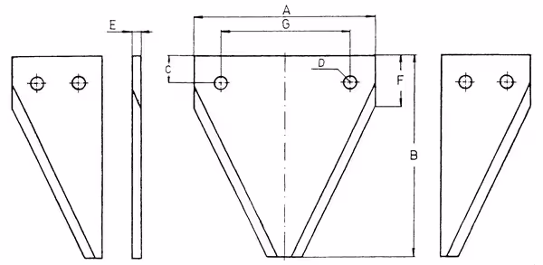 Section sousfaucillée 75x76x2 mm ea52 mm MF1389