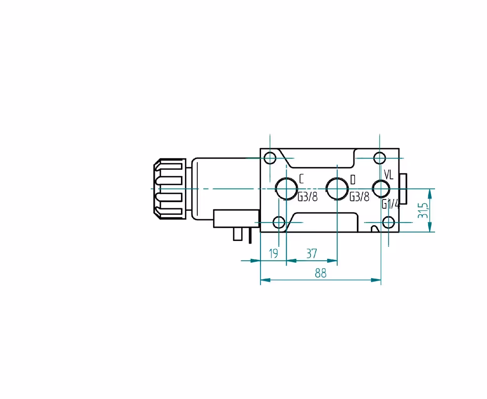 Sélecteur de fonction 6 voies 12 V 50L montage en ligne adaptable