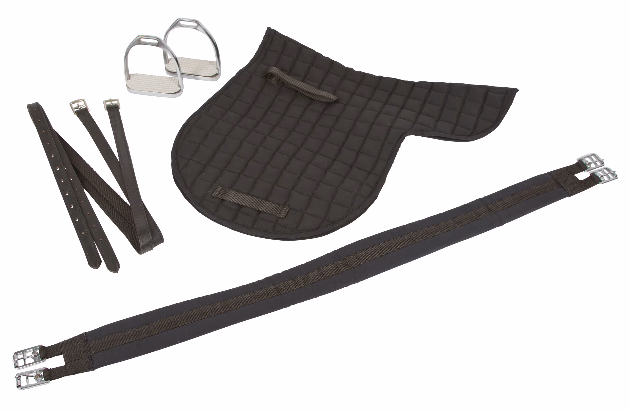Selle mixte équipée poney noire, 16''