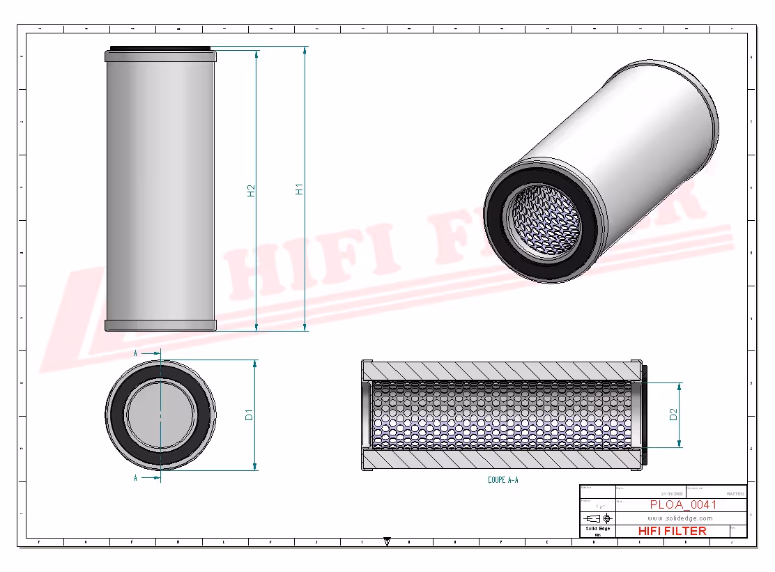 SEPARATEUR AIR/HUILE Hifi Filter OA 1105
