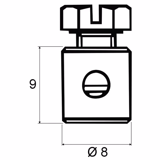 Serre cable cylindre perce ø 2,8 mm le sachet de 10