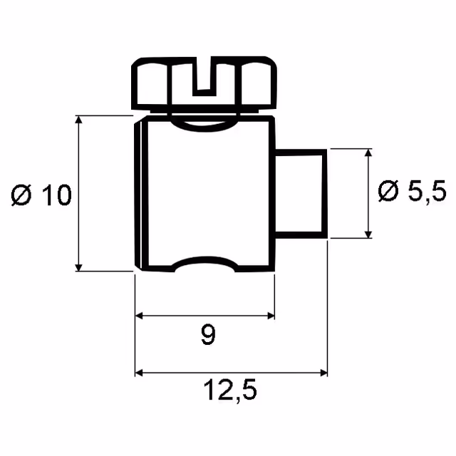Serre cable cylindre perce ø 3,5 mm le sachet de 10