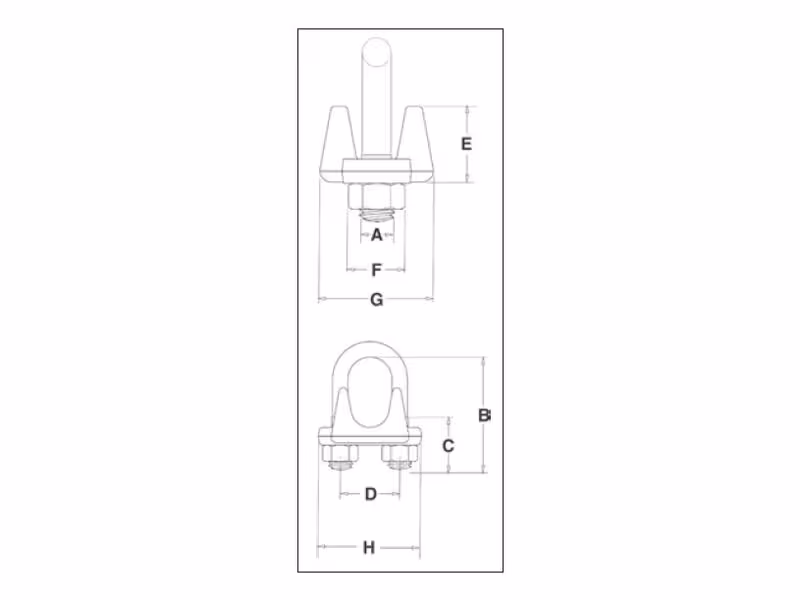 Serre-câble G450 - Ø8mm (4 pièces)