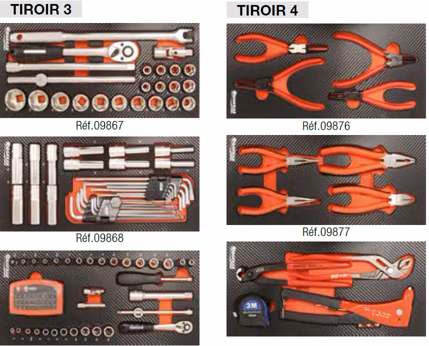 Servante atelier Drakkar 7 tiroirs 09144 + 4 tiroirs Origine