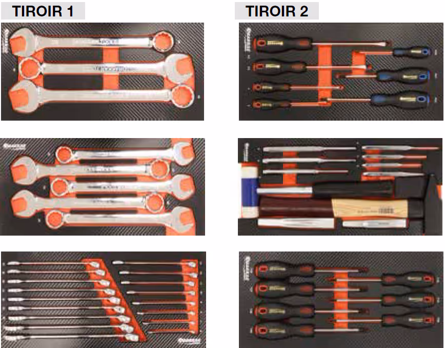 Servante atelier Drakkar 7 tiroirs 09144 + 4 tiroirs Origine