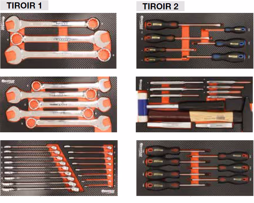 Servante atelier Drakkar 7 tiroirs 09144 + 5 tiroirs Origine