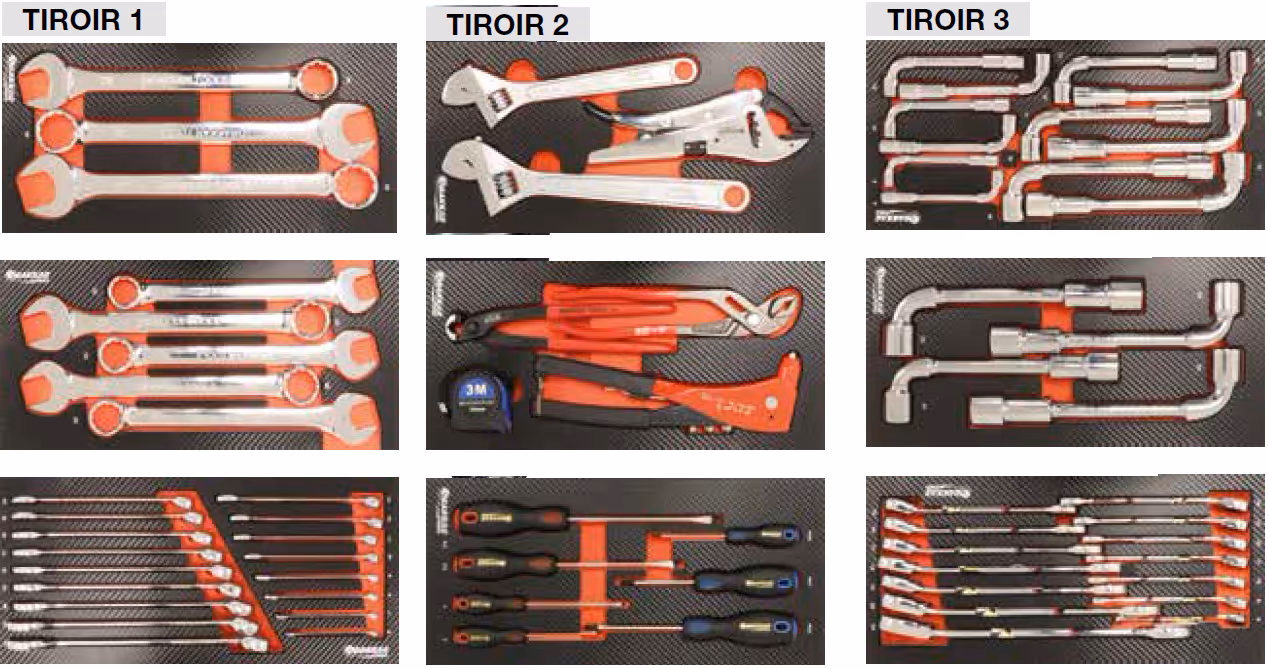 Servante atelier Drakkar 7 tiroirs 09144 + 6 tiroirs Origine