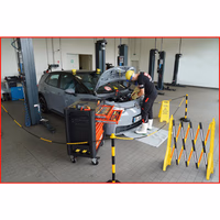 Servante d'atelier PERFORMANCEplus e10, noir/rouge, comprend 164 outils isolés + jeu de poteaux