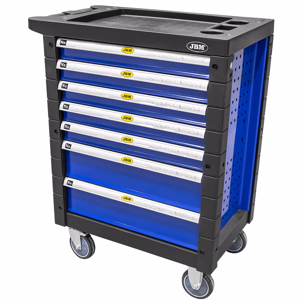 Servante de 7 tirors sans outils - bleu