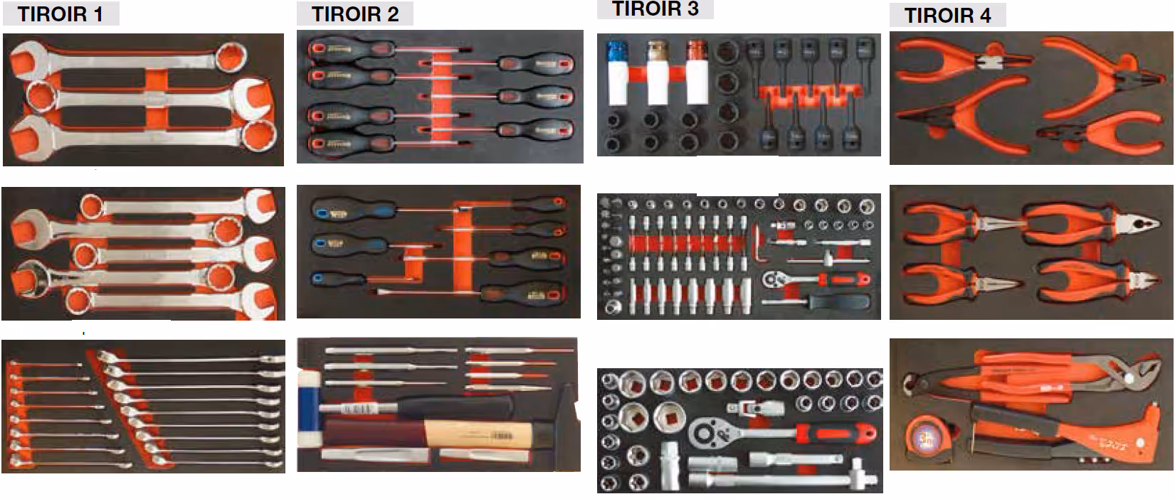 Servante atelier Drakkar 7 tiroirs dont 4 pleins Origine